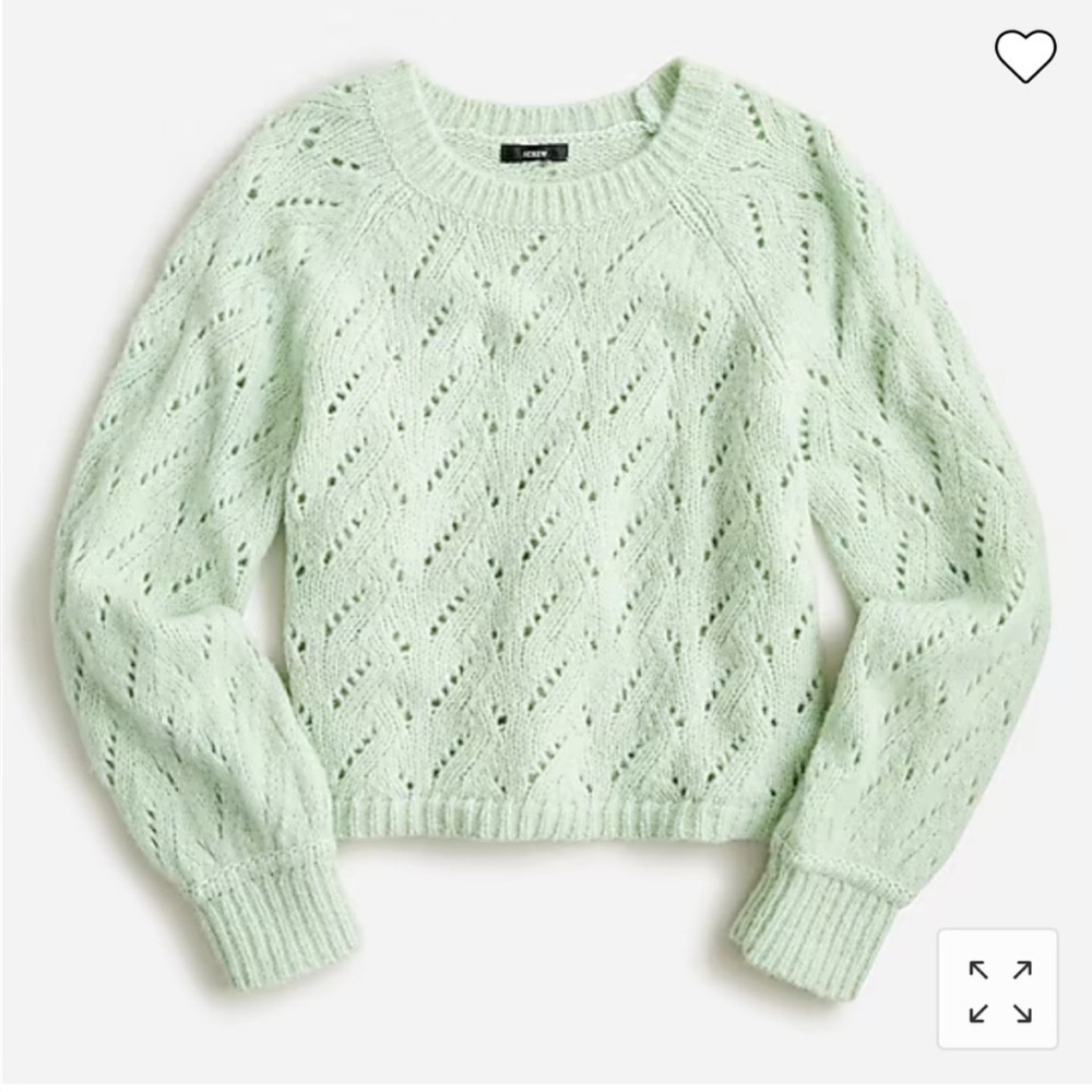 J Crew pointelle crew neck sweater - L